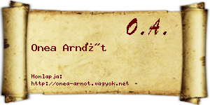 Onea Arnót névjegykártya